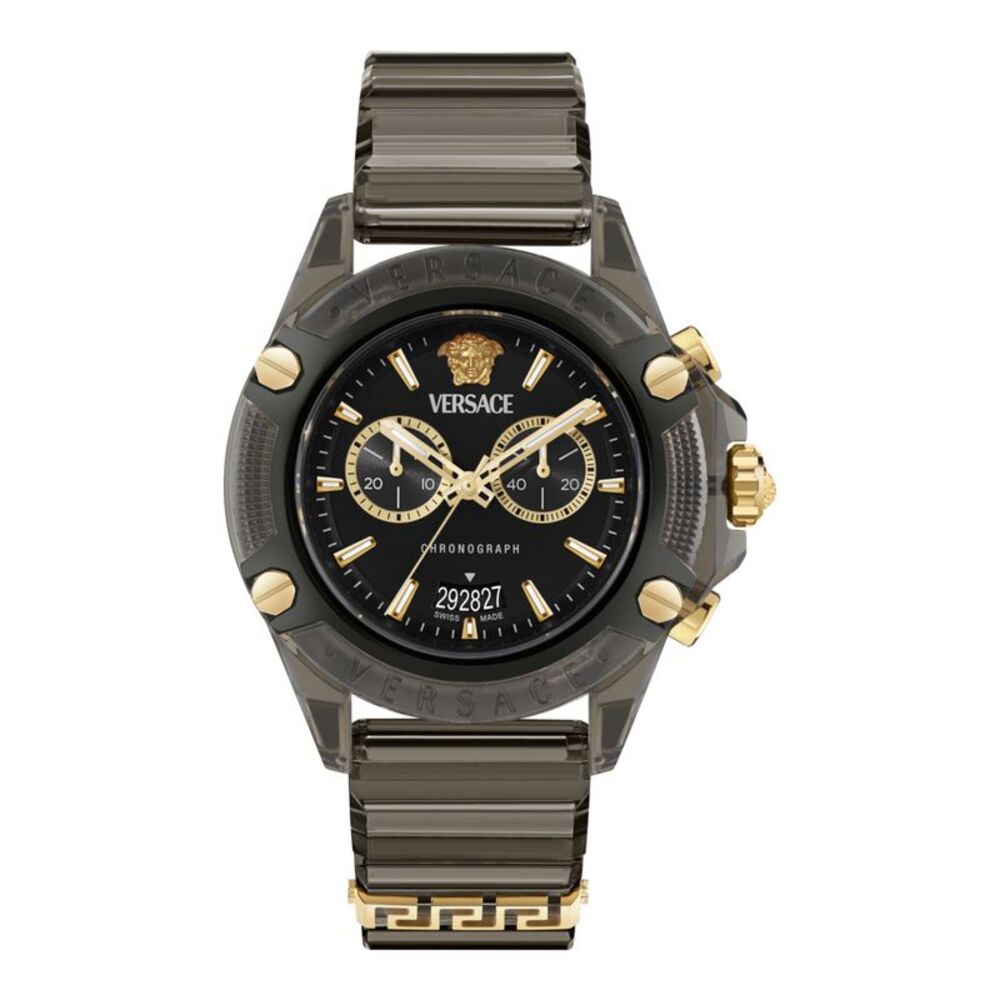 Versace Icon Active Chronograph Watch Black Mens